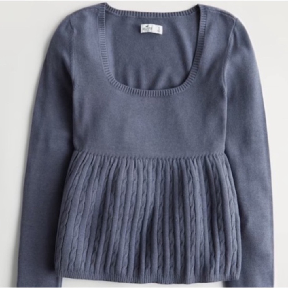 Hollister navy babydoll sweater